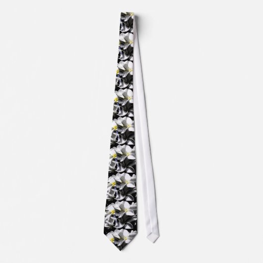 Artistic Plumeria Flowers Necktie Stropdas (Voorkant)