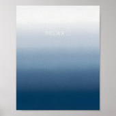 Artistic Relax Gradient Poster - Deep Blue Trend (Devant)
