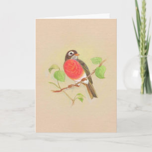 Artistic robin bird sympathy wenskaart kaart