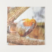 Artistic Robin Redborst Perched Wandkleed (Voorkant (horizontaal))