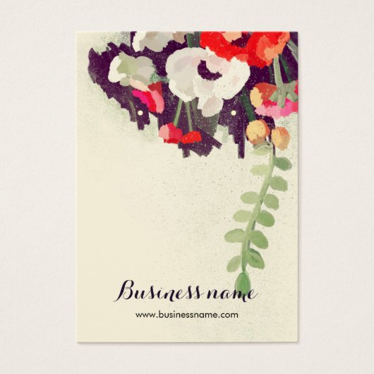 Artistic Rouge Floral Arrière - plan Elevage Carte (Devant)