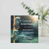 Artistic Seahorses Ocean Vrijgezellenfeest Kaart (Staand voorkant)