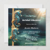 Artistic Seahorses Ocean Vrijgezellenfeest Kaart (Voorkant)