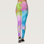 Artistic Splash: Waterverf Splash Leggings (Achterkant)