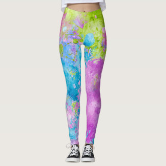 Artistic Splash: Waterverf Splash Leggings