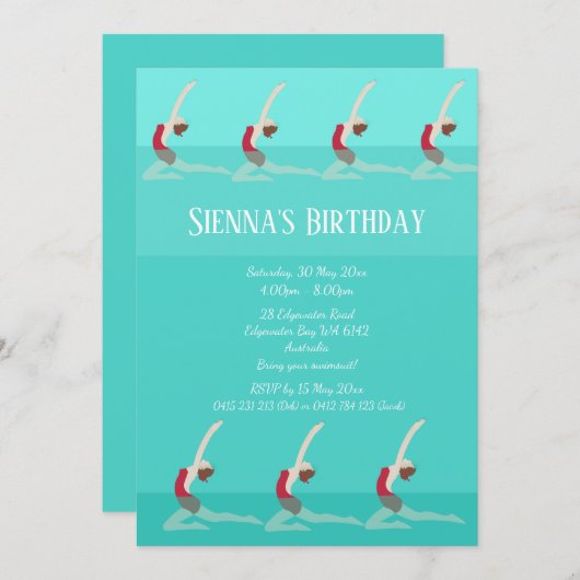 Artistic Swimming (Voorkant / Achterkant)