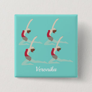 Artistic Swimming Vierkante Button 5,1 Cm