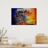 *~* Artistic Tree AP81 Peace Quote Etherisch Poste Poster (Keuken)