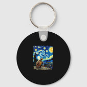 Artistic Turtle Shirt Starry Night Turtle (2) Sleutelhanger (Voorkant)