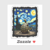 Artistic Turtle Shirt Starry Night Turtle (2) Sticker (Vel)