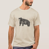 Artistic Ursus americanus Rustic Black Beer T-shirt (Voorkant)