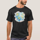 Artistic Watercolor Globe T-Shirt (Devant)