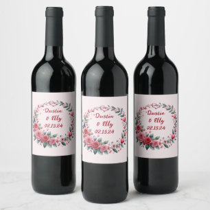 Artistic Waterverf Floral: Verhoog je evenement Wijn Etiket