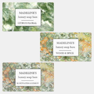 Artistic waterverf Zeepstaven Elegant Adhesive Labels