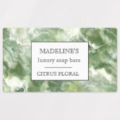 Artistic waterverf Zeepstaven Elegant Adhesive Labels (Design 1)