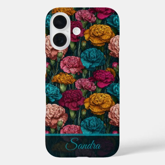 Artistic Women Gift Carnation Custom Case-Mate iPhone Case (Achterkant)