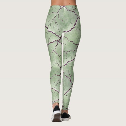 Artistic Zombie Skin Texture Pattern Leggings (Achterkant)