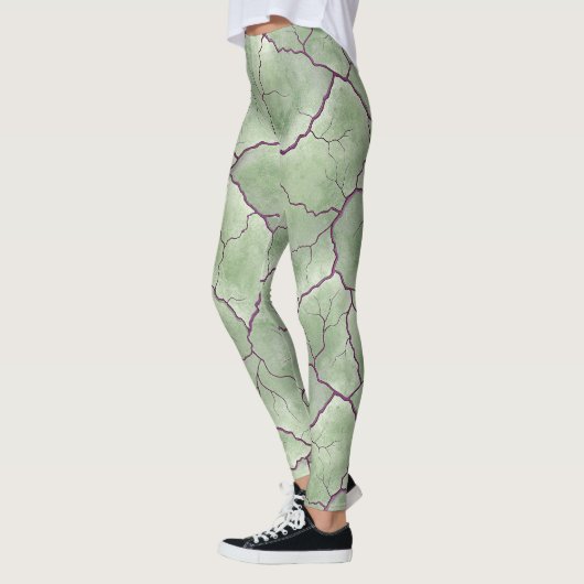 Artistic Zombie Skin Texture Pattern  Leggings (Links)