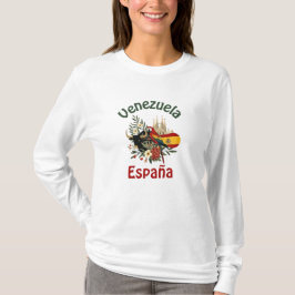  artística Venezuela España – orgullo bicultural T-shirt