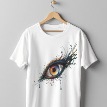 Artistiek Abstract Oog met Kleurrijke Paint Splatt