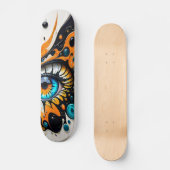 Artistiek Abstract Oog Skateboard (Voorkant)