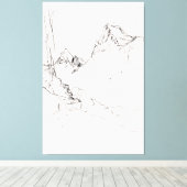Artistiek berglandschap - Premium Canvas Afdruk (Insitu (Houten vloer))