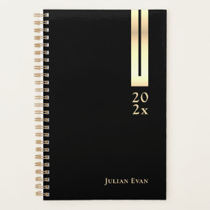 Artistiek Detail Zwart & Goud Niet-gedateerde Plan Planner