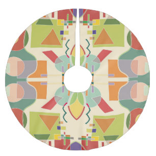 Artistiek Geometrisch: Kleurrijk Naadloos Patroon Kerstboom Rok
