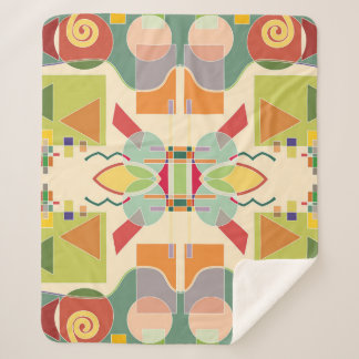 Artistiek Geometrisch: Kleurrijk Naadloos Patroon Sherpa Deken