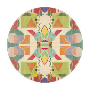 Artistiek Geometrisch: Kleurrijk Naadloos Patroon Snijplank