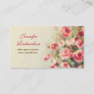 artistiek geschilde bloemen visitekaartjes