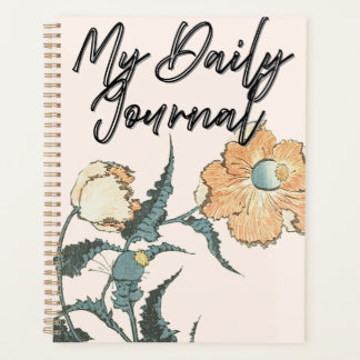 Artistiek Handgetekend Bloemmotief & Krachtige Typ Planner
