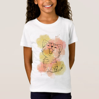 Artistiek kat ontwerp t-shirt