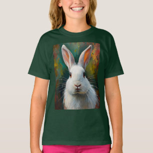 Artistiek Konijnenportret - Levendig olieverfschil T-shirt