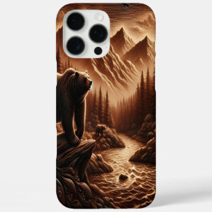 Artistiek lederachtig Beer van River iPhone 16 Pro Max Hoesje
