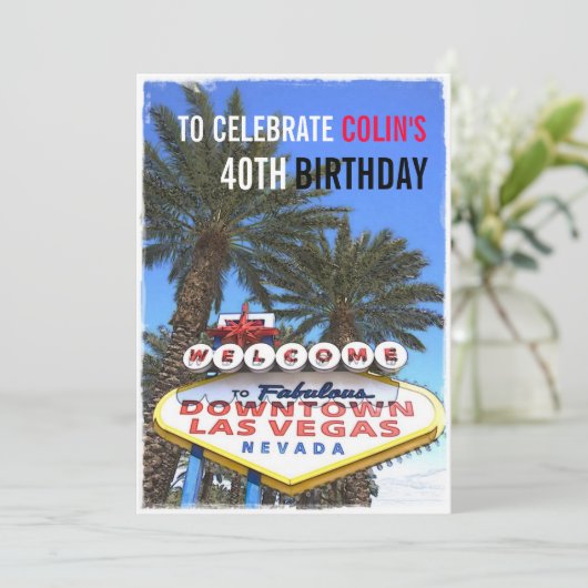 Artistiek moderne Las Vegas moderne verjaardagsfee Kaart (Staand voorkant)
