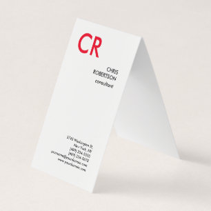 Artistiek Monogram Zwart Wit Rood Visitekaartjes