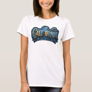 Artistiek Navy CALIFORNIA Grafisch T-shirt