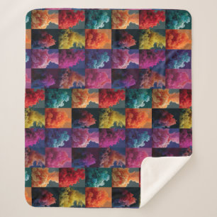 artistiek patroon sherpa deken