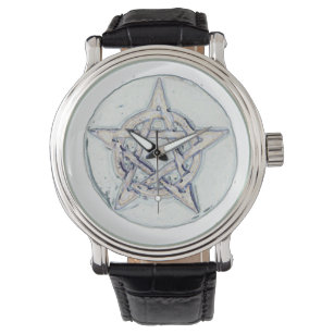 Artistiek pentagram horloge