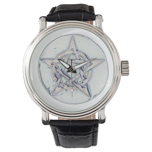 Artistiek pentagram horloge (Voorkant)