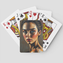 Artistiek portret van hoge kwaliteit pokerkaarten