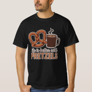 Artistiek Pretzel-thema kunstwerk voor food fans T-shirt