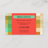 Artistiek Professioneel Geruite Visitekaartje (Achterkant)