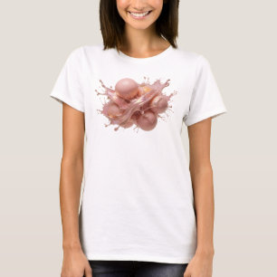 Artistiek Roze Abstract Sinaasappels Trendy T-shir T-shirt