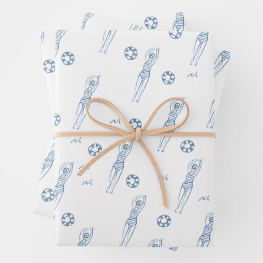  artistiek Snychro zwemteam patroon Inpakpapier Vel (In situ)