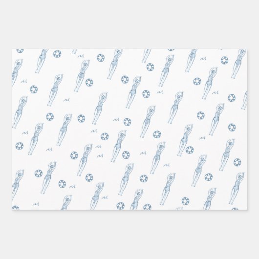  artistiek Snychro zwemteam patroon Inpakpapier Vel (Voorkant)