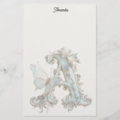 Artistiek versierde letter A Briefpapier (Voorkant)