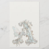 Artistiek versierde letter A Briefpapier (Achterkant)
