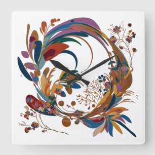 Artistiek Vierkant Acryl Wandklok 10.75" Vierkante Klok